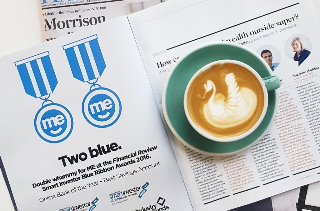 Blue Ribbon Awards for the best banking products of 2016 – Best savings accounts – ME ONLINE SAVINGS ACCOUNT